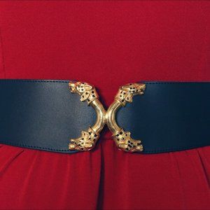 Gail Labelle 32"-34" Leather Jacguar Vintage Belt